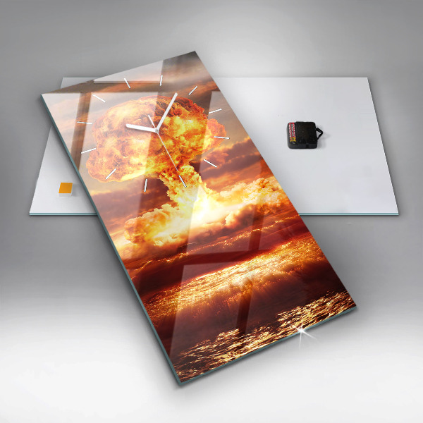 Reloj vertical Explosión de una bomba atómica - espejomat.es