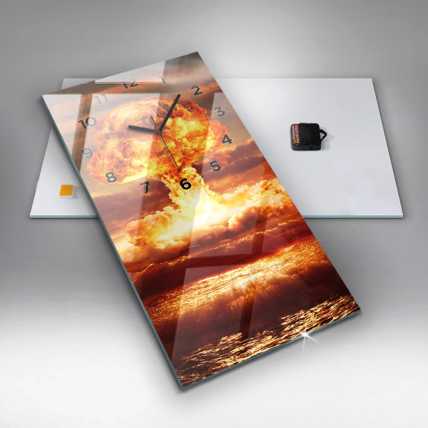 Reloj vertical Explosión de una bomba atómica - espejomat.es