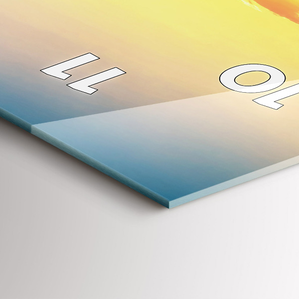 Reloj vertical Puesta de sol sobre las colinas - espejomat.es