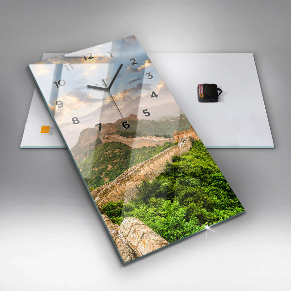 Reloj de cristal vertical Gran Muralla China - espejomat.es