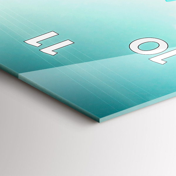 Reloj de cristal vertical Coche con tabla de surf - espejomat.es