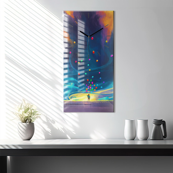 Reloj vertical Niño y globos - espejomat.es