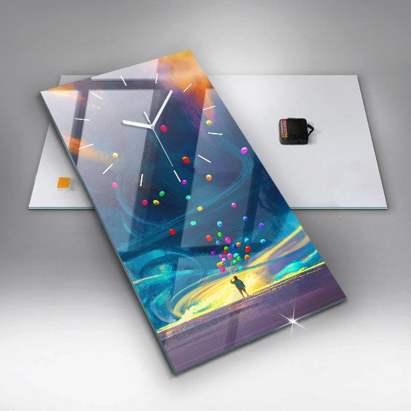 Reloj vertical Niño y globos - espejomat.es