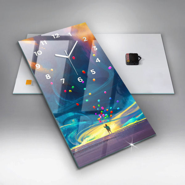 Reloj vertical Niño y globos - espejomat.es