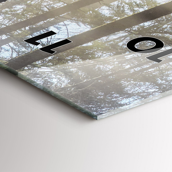 Reloj de cristal vertical Bosque en niebla - espejomat.es