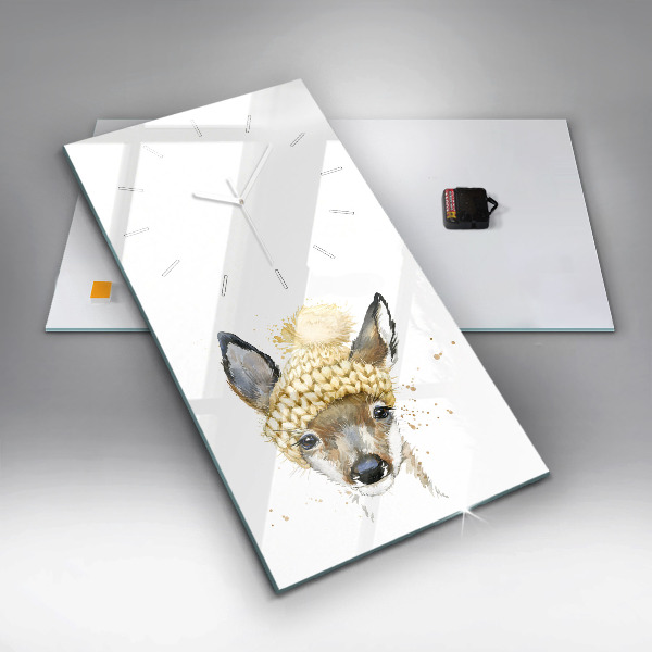 Reloj de vidrio vertical Ciervo - espejomat.es