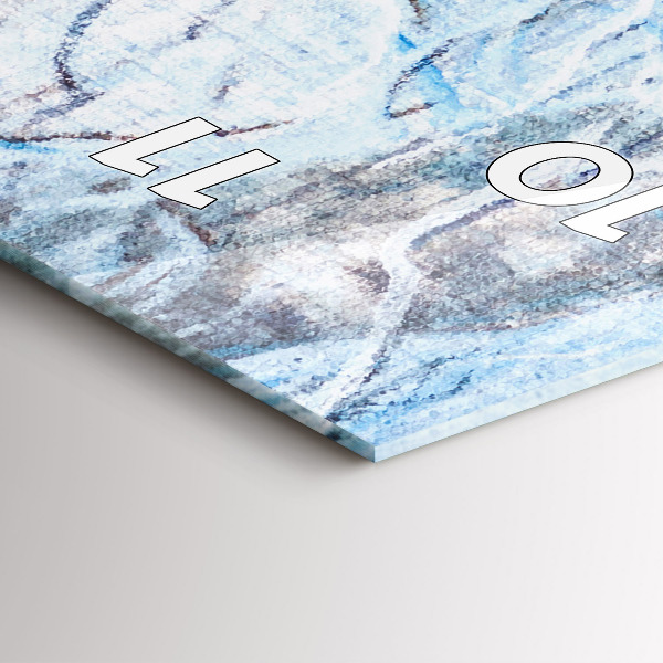 Reloj de vidrio vertical Lobos en el bosque - espejomat.es