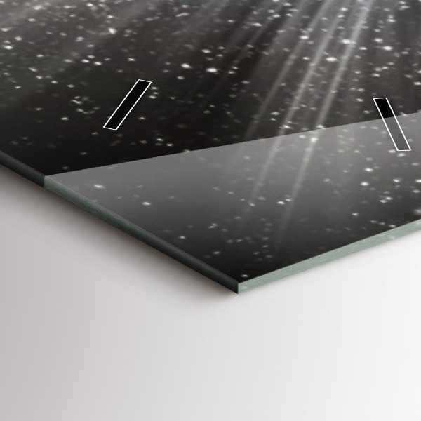 Reloj de cristal vertical Tierra Luna Sol - espejomat.es