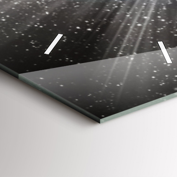 Reloj de cristal vertical Tierra Luna Sol - espejomat.es