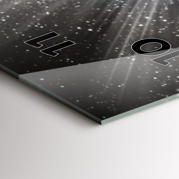 Reloj de cristal vertical Tierra Luna Sol - espejomat.es