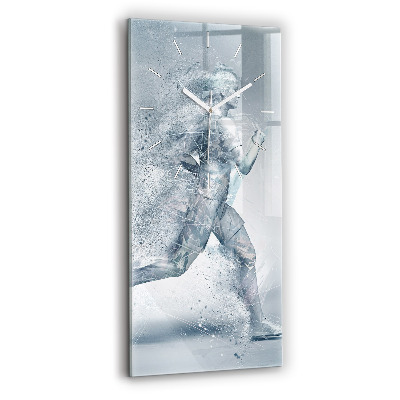 Reloj de cristal vertical Hombre corriendo - espejomat.es