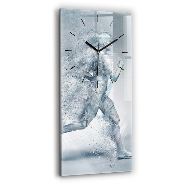 Reloj de cristal vertical Hombre corriendo - espejomat.es