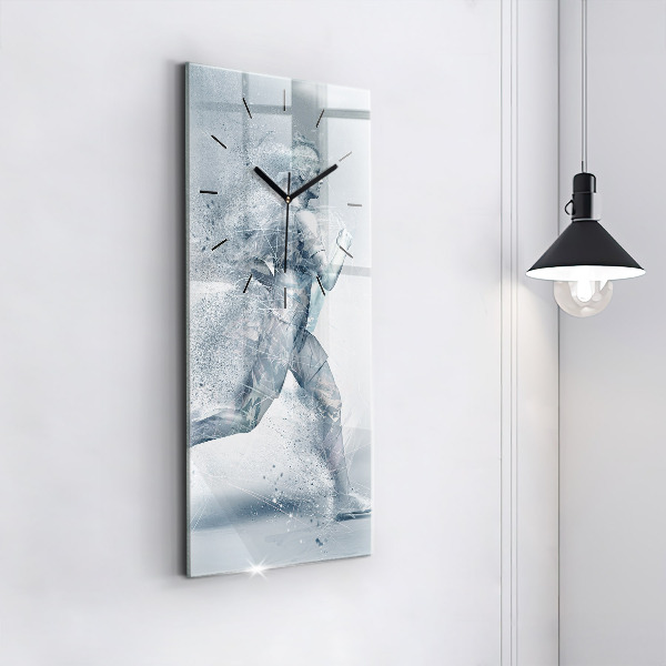 Reloj de cristal vertical Hombre corriendo - espejomat.es
