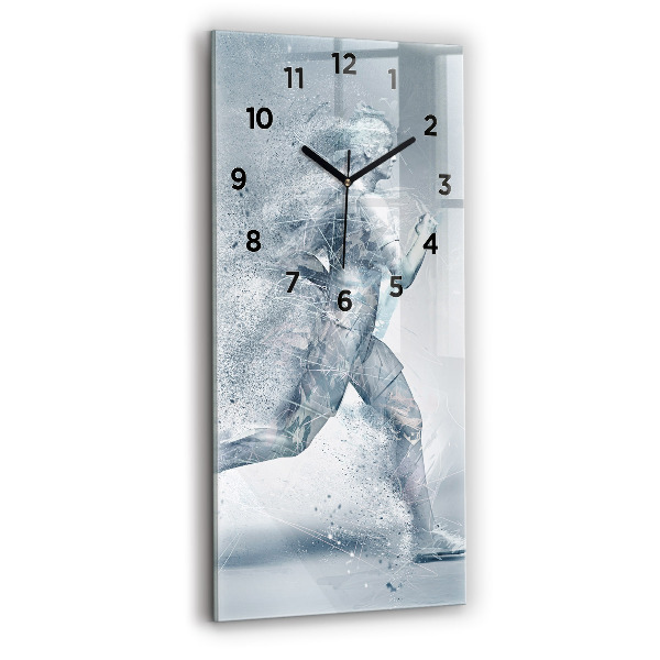 Reloj de cristal vertical Hombre corriendo - espejomat.es