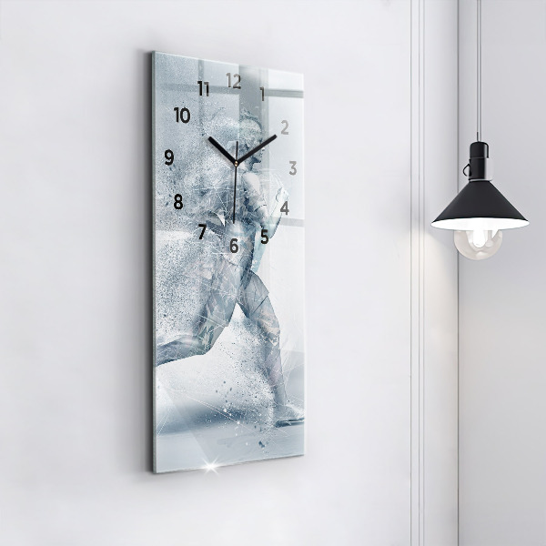Reloj de cristal vertical Hombre corriendo - espejomat.es