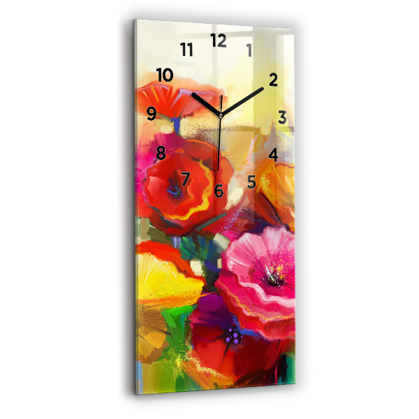 Reloj vertical Amapolas de colores - espejomat.es
