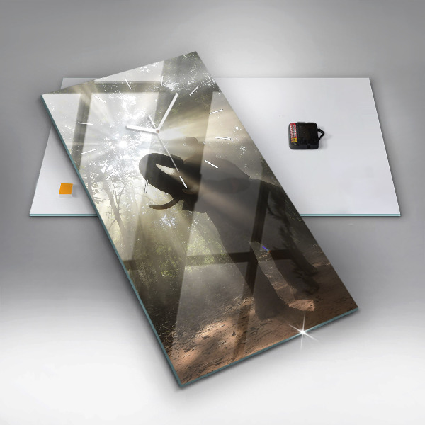 Reloj de vidrio vertical Elefante en la jungla - espejomat.es