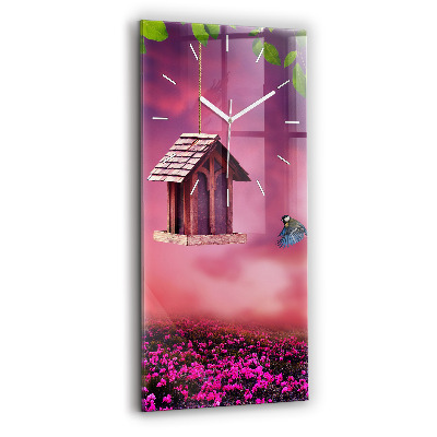 Reloj de cristal vertical Pajarera - espejomat.es