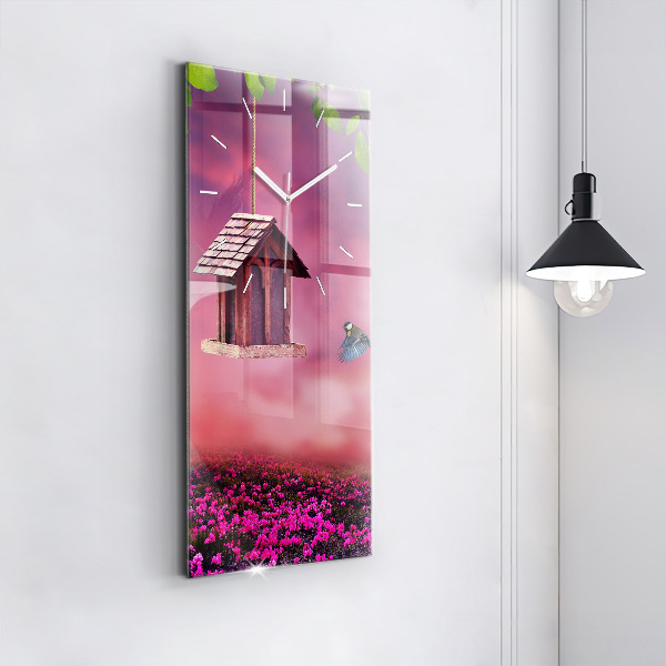 Reloj de cristal vertical Pajarera - espejomat.es