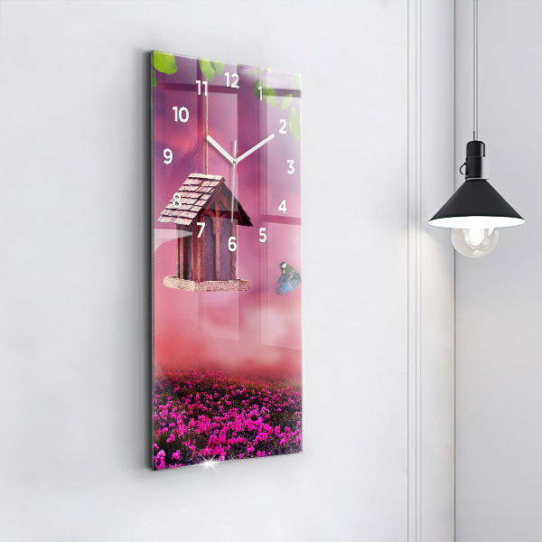 Reloj de cristal vertical Pajarera - espejomat.es