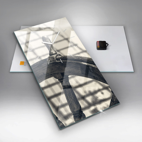 Reloj de vidrio vertical Barco antiguo - espejomat.es
