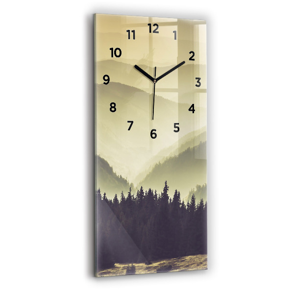 Reloj de cristal vertical Laderas neblinosas - espejomat.es