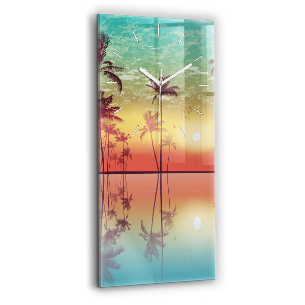 Reloj vertical Palmeras tropicales - espejomat.es