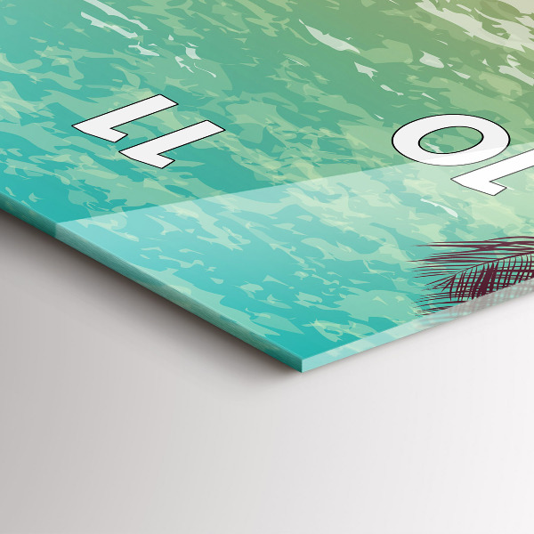 Reloj vertical Palmeras tropicales - espejomat.es