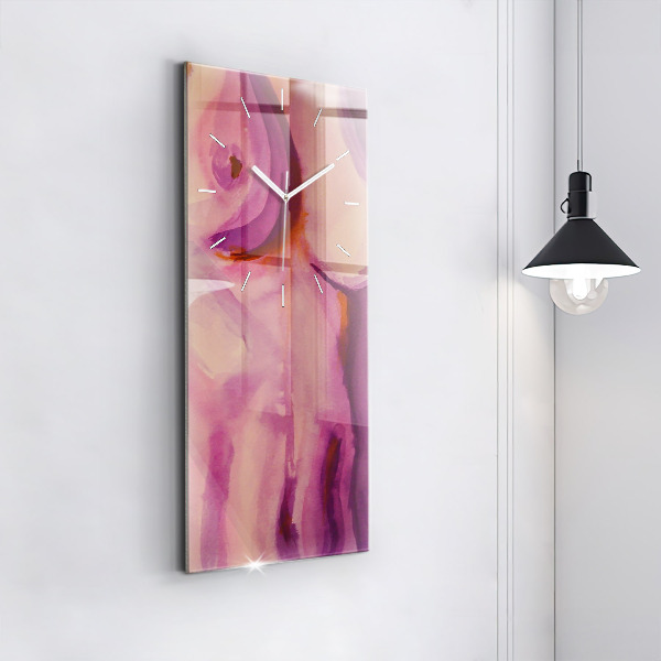 Reloj de vidrio vertical Pintura Mujeres - espejomat.es