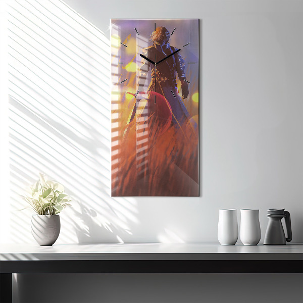 Reloj de cristal vertical Caballero con espada - espejomat.es