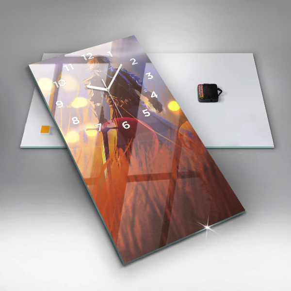 Reloj de cristal vertical Caballero con espada - espejomat.es