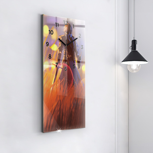 Reloj de cristal vertical Caballero con espada - espejomat.es