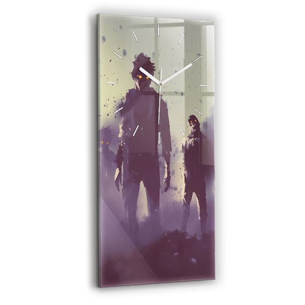 Reloj de cristal vertical Zombie de noche - halloween - espejomat.es