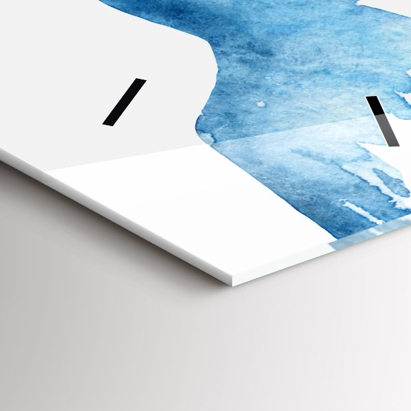 Reloj de vidrio vertical Pájaros azules volando - espejomat.es