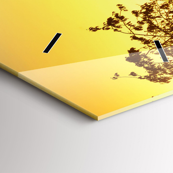 Reloj de cristal vertical Niebla al amanecer - espejomat.es