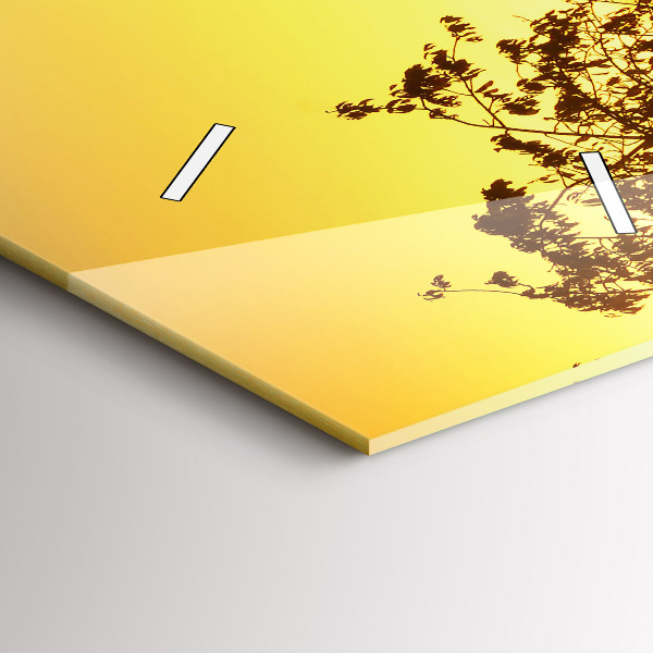 Reloj de cristal vertical Niebla al amanecer - espejomat.es