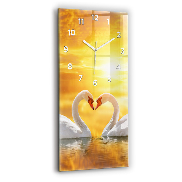 Reloj vertical Cisnes enamorados - espejomat.es
