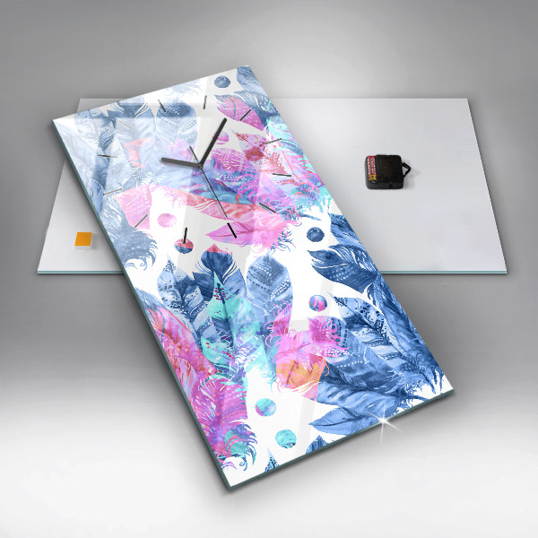 Reloj vertical Plumas de colores - espejomat.es