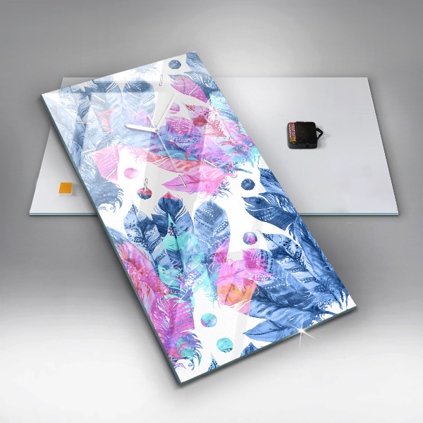 Reloj vertical Plumas de colores - espejomat.es