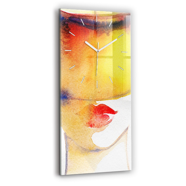 Reloj de vidrio vertical Mujer con sombrero - espejomat.es