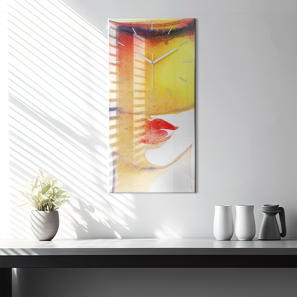 Reloj de vidrio vertical Mujer con sombrero - espejomat.es