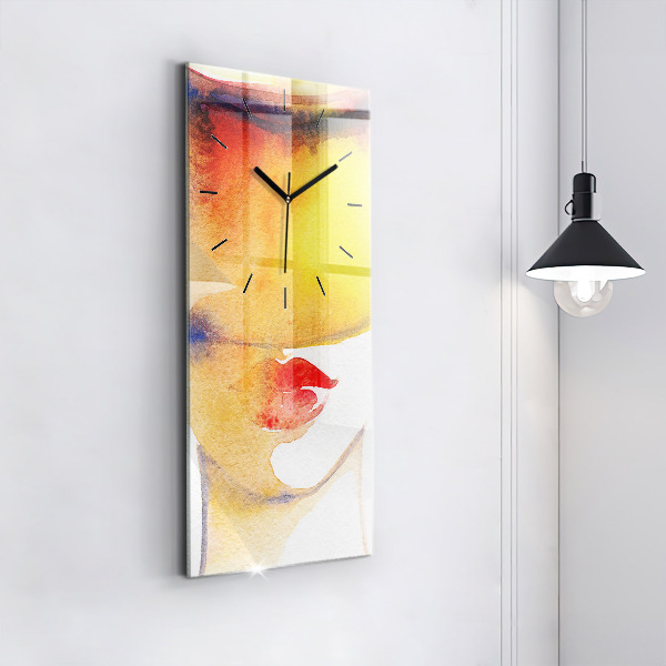 Reloj de vidrio vertical Mujer con sombrero - espejomat.es