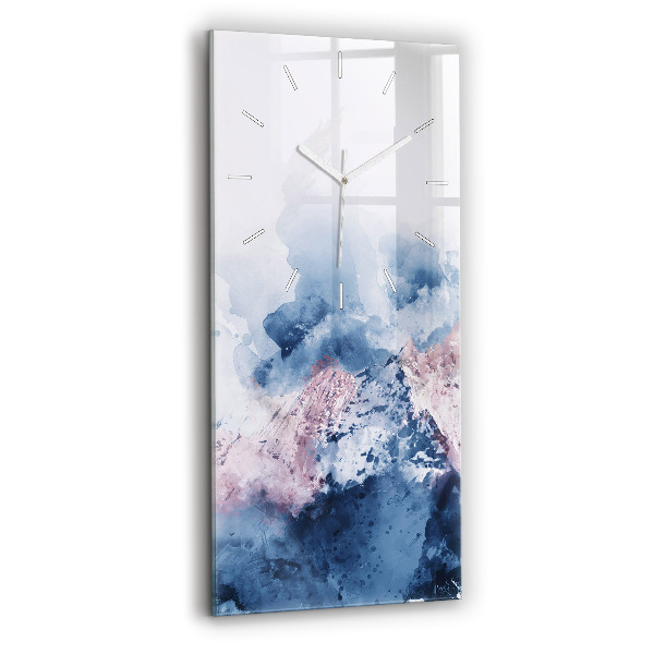 Reloj de cristal vertical Montañas abstractas - espejomat.es