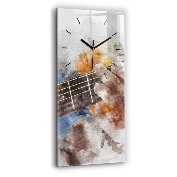 Reloj de vidrio vertical Guitarra - espejomat.es
