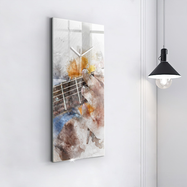 Reloj de vidrio vertical Guitarra - espejomat.es
