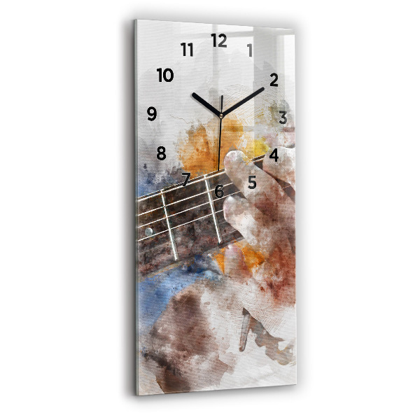 Reloj de vidrio vertical Guitarra - espejomat.es