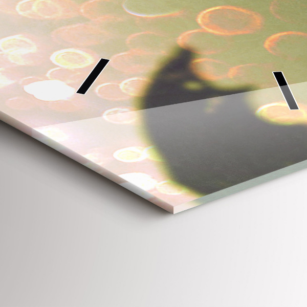 Reloj de cristal vertical Gente con paraguas - espejomat.es