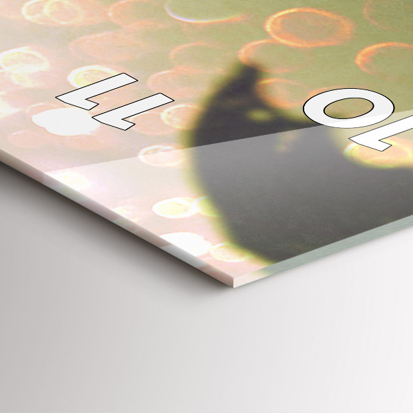 Reloj de cristal vertical Gente con paraguas - espejomat.es