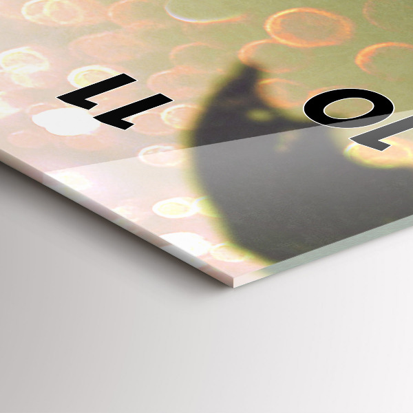 Reloj de cristal vertical Gente con paraguas - espejomat.es