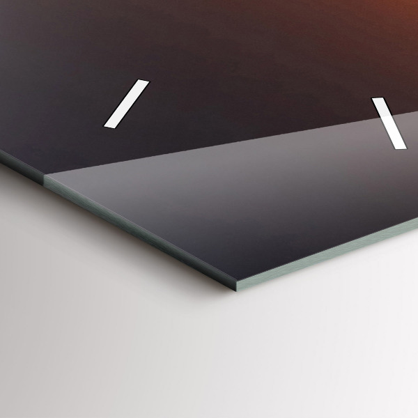 Reloj de vidrio vertical Corredor y puesta de sol - espejomat.es